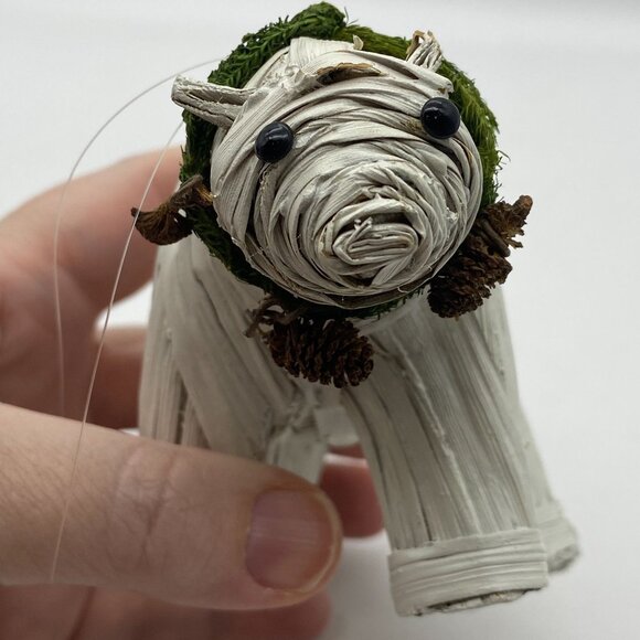 Crate and Barrel paper mache polar bear Christmas tree ornament White - Picture 3 of 5